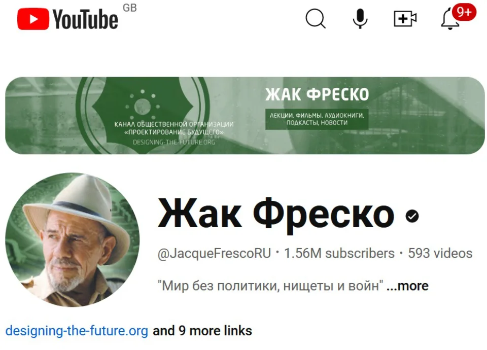 The biggest Jacque Fresco YouTube Channel